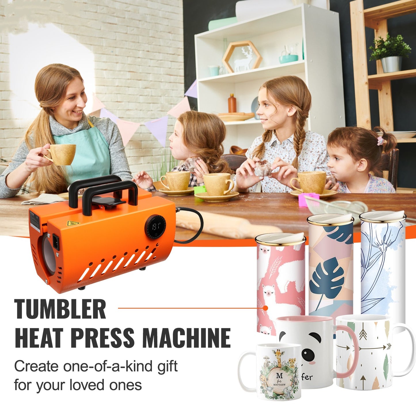 SucceBuy 11-15oz 30oz Mug Heat Press Mini Gift Ceramic Cup Presser Tumbler DIY Handheld Sublimation Blanks Auto Printing Machine