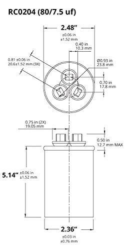Free shipping OEM Replacement for Amana Goodman Janitrol Round Capacitor 80/7.5 440 Volt CAP075800440RT